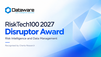Dataware receives the RiskTech100 2027 Disruptor Award for Risk Intelligence and Data Management
